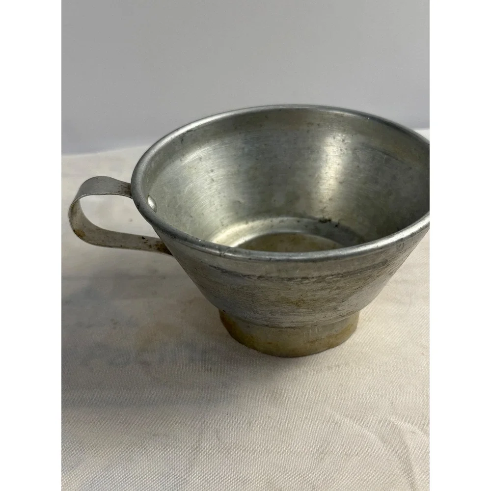 Vintage Aluminum Canning Funnel Wide Mouth Kitchen Tool Farmhouse Primitive